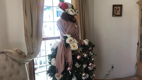 DIY Victorian dress form Christmas tree décor