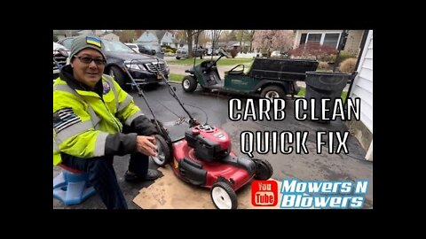 FREE CRAFTSMAN 6.75 BRIGGS QUANTUM 22” SELF PROPELLED LAWNMOWER QUICK N’ DIRTY CARB CLEAN REPAIR FIX