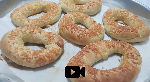 Fluffy Bagels with Cheese / Αφράτα Τυροκούλουρα