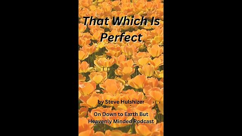 That Which is Perfect, By Steve Hulshizer, On Down to Earth But Heavenly Minded Podcast