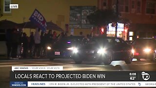 San Diegans react to projected Biden win