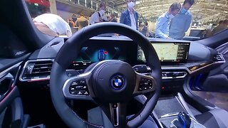 Interiour BMW i4 M50 M Performance car top speed 225 km/h