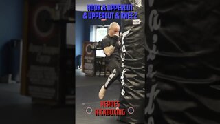 Heroes Training Center | Kickboxing "How To Double Up" Hook & Uppercut & Uppercut & Knee 2 #Shorts