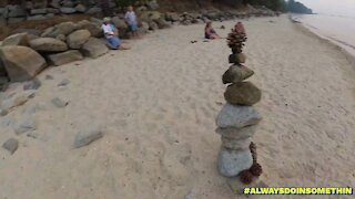 Rock Stacking Lake Tahoe