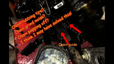 [E9] Hawk 250 Chain rubbing on tire, grind noise at times, chain guide alignment. enduro dual-sport