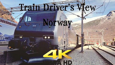 TRAIN DRIVER'S VIEW: Flåm to Voss on a spring evening in 4K ULTRA HD