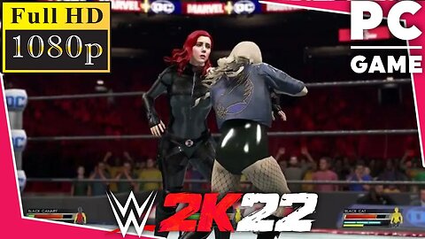WWE 2K22 Black Widow vs. Black Cat vs. Black Canary! - Triple Threat Match [60 FPS PC]