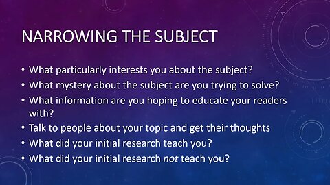 Choosing a topic for research sum2023