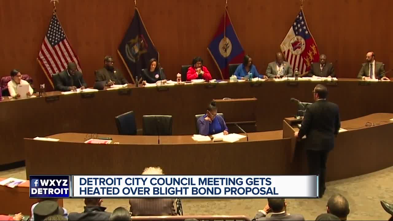 Detroit City Council meeting gets heated over blight bond proposal