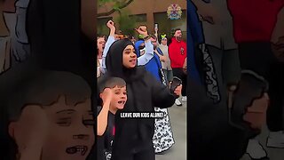 Citizens Chant Leave our kids alone In Response