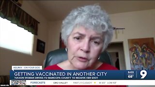 Tucson woman hits the road to get COVID-19 vaccination