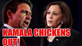 Kamala Harris CHICKENS OUT and REFUSES to debate Ron DeSantis on Slavery! She's a COWARD!