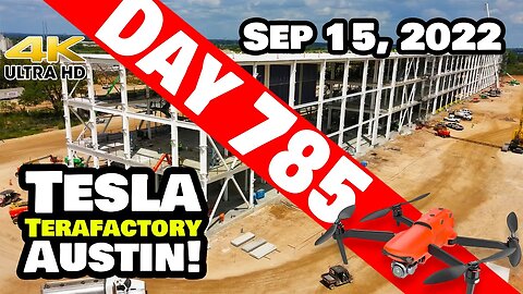 CATHODE AREA POPPIN' AT GIGA TEXAS! - Tesla Gigafactory Austin 4K Day 785 - 9/15/22 - Tesla Texas