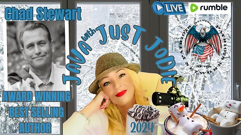 Ep 307 LIVE! ☕️Java with Just Jodie featuring award winning International Best selling Author Chad Stewart of The Britfield series !