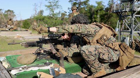 Marines Conduct a Machine Gun Range - Atlantic Dragon