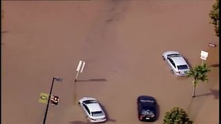 Chopper 4 over severe flooding in the Madison area