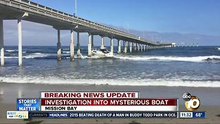 Authorities investigate mysterious boat found near OB Pier