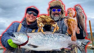 OREGON Spring SALMON Fishing & CRABBING Vlog! (Killer Whale Sighting)