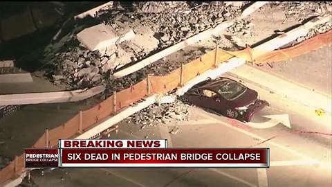 Six people dead in Florida bridge collapse, recovery mission underway for additional victims