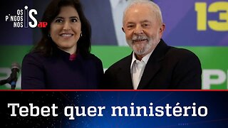 Tebet se reúne com Lula para cobrar a conta do apoio na eleição