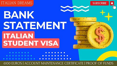 BANK STATEMENT | ITALY STUDENT VISA | COMPLETE GUIDE | 2024-25@ItalianDreams01 #studyabroad #italy
