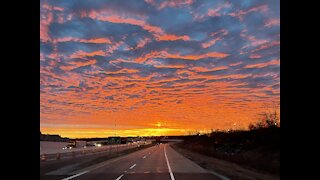 Sunrise in the morning in Ohio