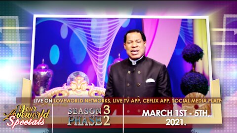 Your Loveworld Specials with Pastor Chris | Season 3, Phase 2 Continues TOMORROW