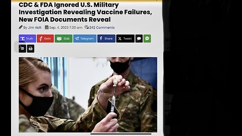 CDC & FDA Ignored U.S. Military Investigation Revealing Vaccine Failures, New FOIA Documents Reveal