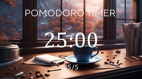 3425/5 Pomodoro Technique💫 Jazz music + Frequency for Relaxing, Studying and Working 💫