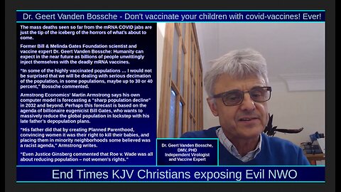 Dr. Geert Vanden Bossche - Don't vaccinate your children with covid-vaccines! Ever!