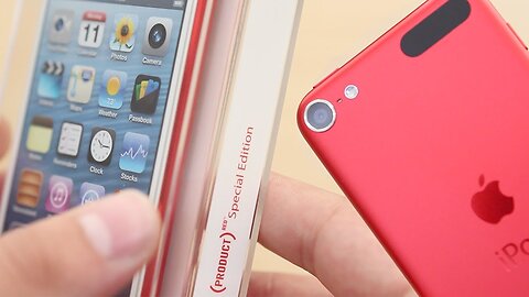 iPod Touch 5th Gen (PRODUCT RED) Unboxing, Size Comparison, Loop Accessory