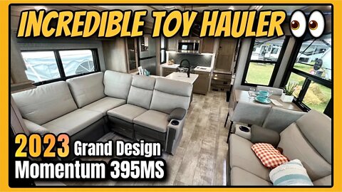 2023 Grand Design Momentum 395MS | Toy Hauler with INCREDIBLE Living Space