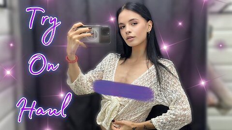 [4K] Transparent Outfits In Dressing Room | TRY ON HAUL shopping with Karina New clothes 2024