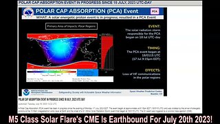 M5 Class Solar Flare's CME Is Earthbound For July 20th 2023!