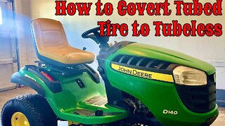 How To Convert a Tubeless Riding Lawn Mower Tire To Tubed (With a Harbor Freight Tire Changer)