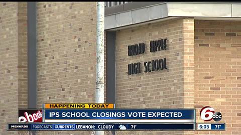 Indianapolis Public Schools board to vote on controversial high school closures