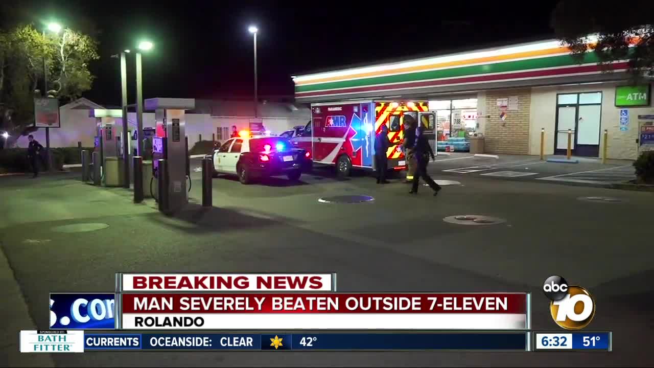 Man rushed to hospital after attack outside Rolando 7-Eleven