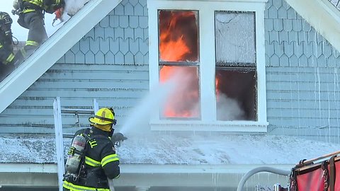 Caldwell firefighters rescue a man from a burning home