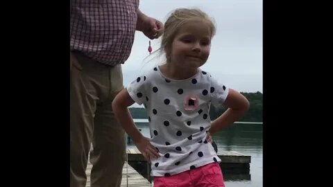 The most adorable girl fishing you’ve ever seen!