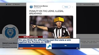 Did officiating cost the Lions a win against the Packers on Monday Night Football?