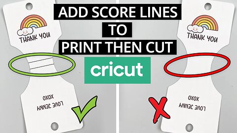 HOW TO PRINT THEN CUT FILES WITH SCORE LINES | Cricut Tutorial | DIY Craft Tutorials