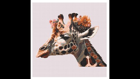 Floral Giraffe Cross Stitch Pattern by Welovit | welovit.net | #welovit