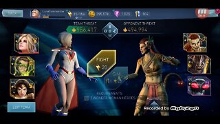 Power Girl owns the Golden Armor Wonder Woman Hard challenge