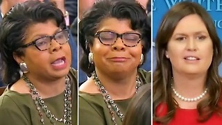 Sarah Sanders smacks down rude liberal hack April Ryan again.