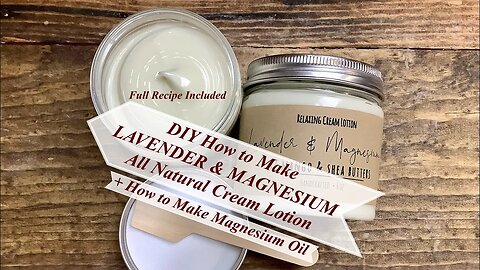 DIY How To Make All Natural LAVENDER & MAGNESIUM Lotion - Full Recipe Included | Ellen Ruth Soap