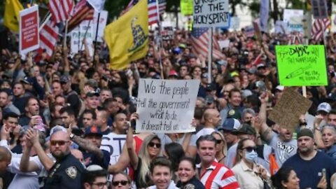 Nueva protesta en Nueva York contra la vacunación obligatoria de la covid-19