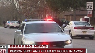 Person shot, killed by police in Avon