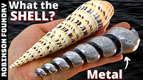 Pouring molten metal inside a seashell - WHAT HAPPENS? - Experimental metal casting at home - DIY