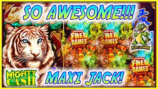 SO AWESOME! MAXI BETTER THAN JACKPOT! Mighty Cash Tiger Roar Slot SO MANY BONUSES BATTLE!