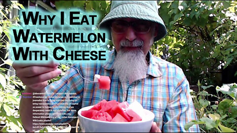 Why I Eat Watermelon With Feta Cheese: Reduces Bloating, Gas, Salt, Food [Short Eating ASMR]